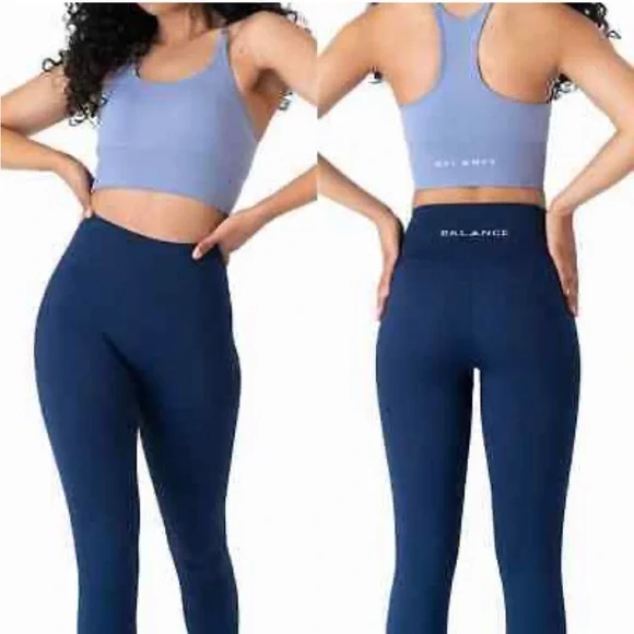 Balance Athletica, Pants & Jumpsuits, Balance Athletica Ribbed Linear  Leggings In Horizon